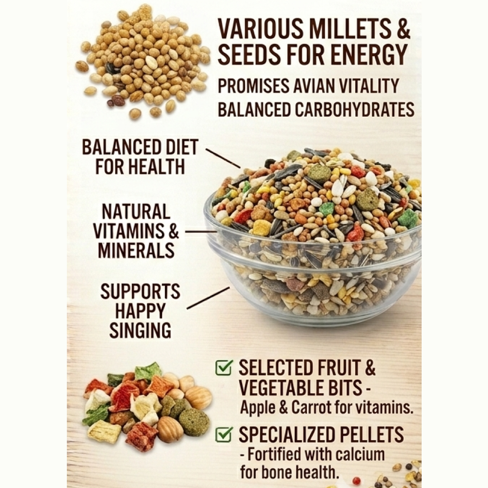 Vitapol Economic Food for Budgies Birds Vitapol