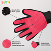 Skatrs Mess Free Deshedding Grooming Gloves for Dogs and Cats (Pink) Both-Grooming Supplies Skatrs