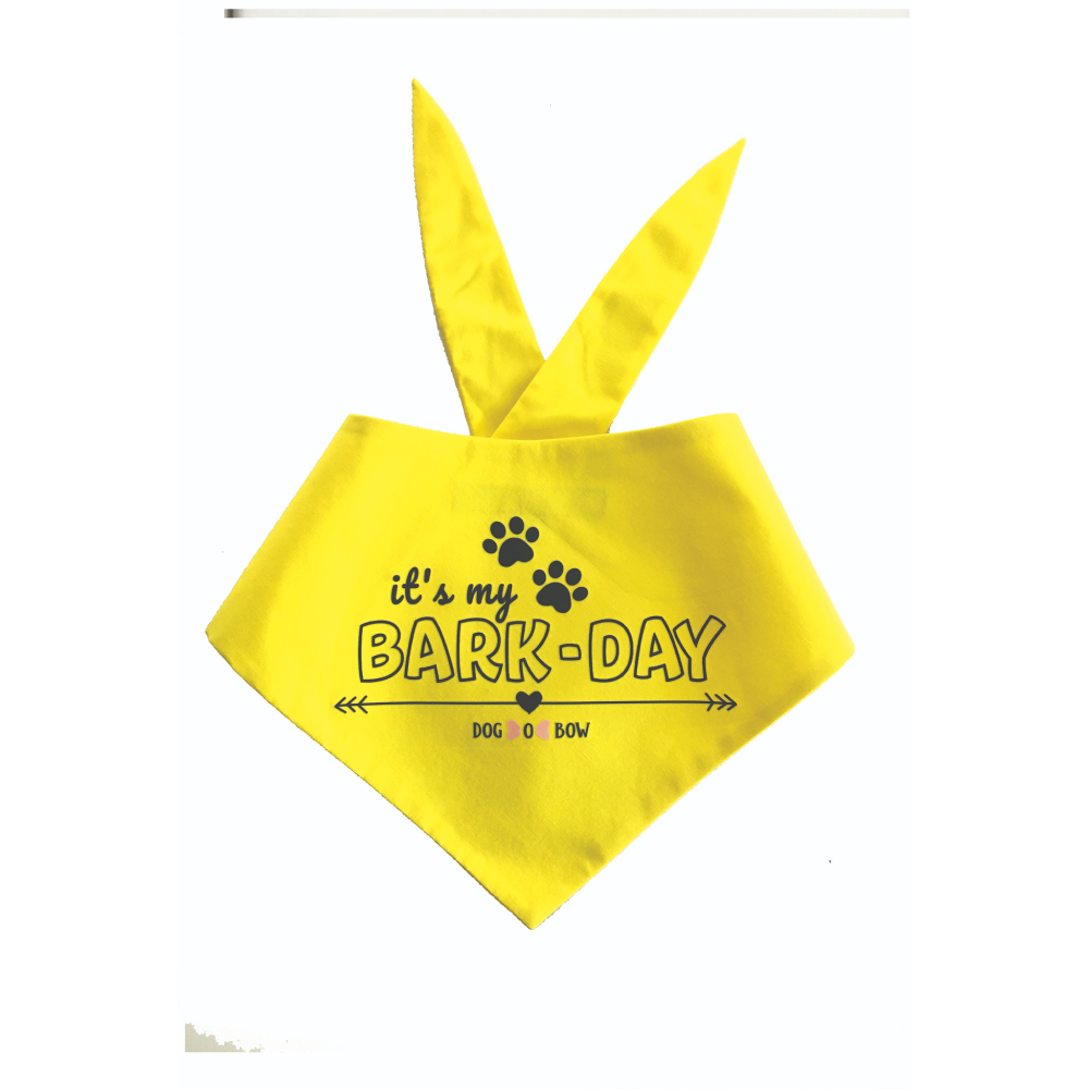 Dogobow Bark Day Scarf for Dogs (Yellow) (Get a Bow Free) Dogs-Clothing & Accessories Dogobow Dropship