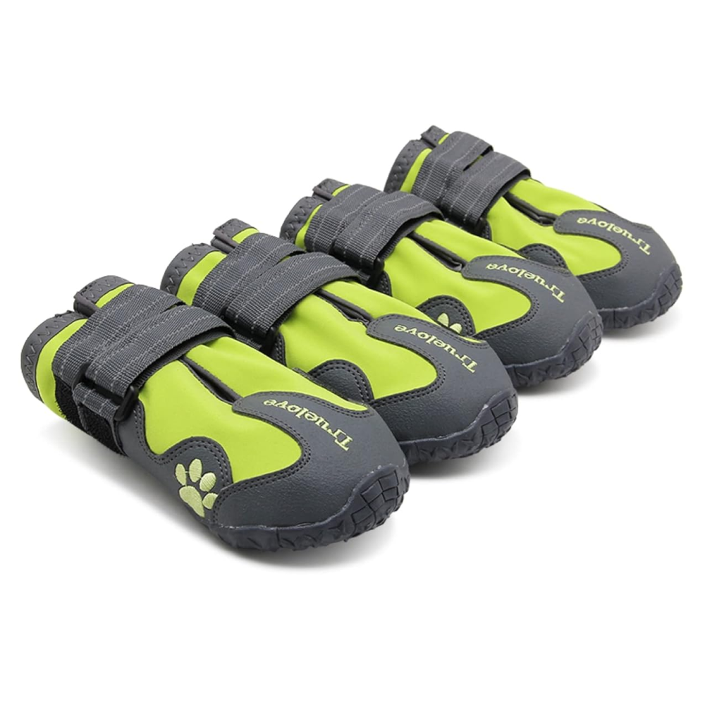 Truelove Waterproof Pet Boots for Dogs (Neon Yellow, Set of 4) Dogs-Clothing & Accessories True Love XL