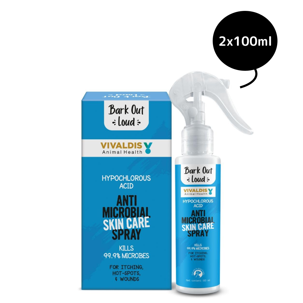 Bark Out Loud Anti Microbial Skin Spray for Dogs and Cats Both-Health & Wellness Bark Out Loud 2x100mL