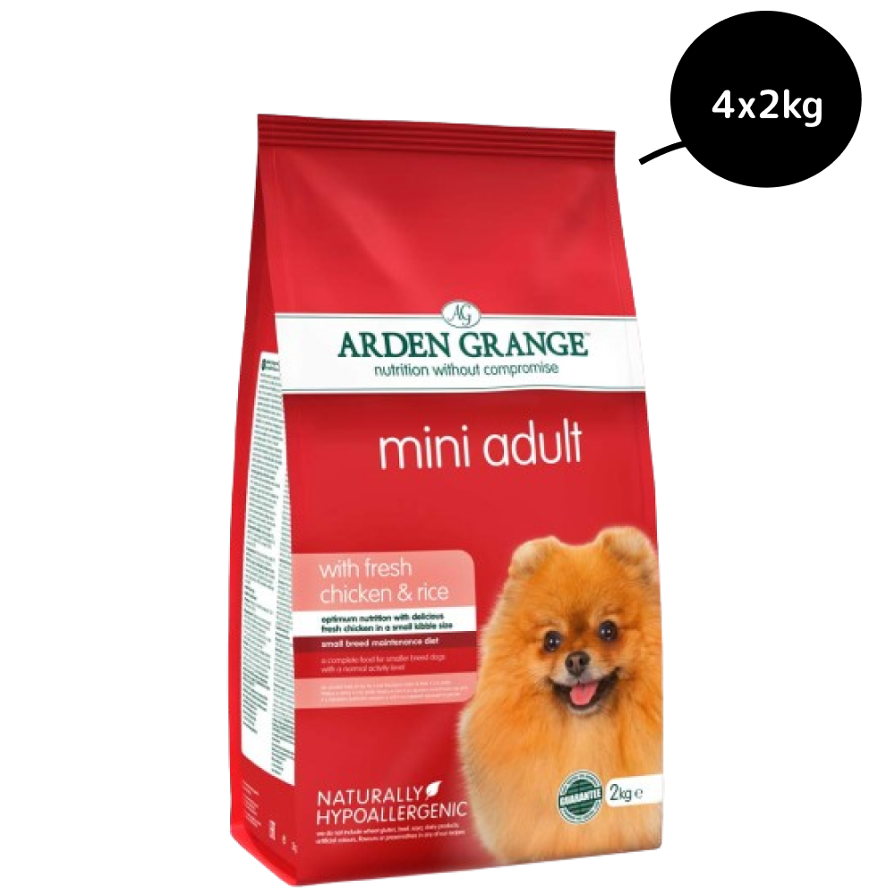 Arden Grange Mini Adult Dog Dry Food | Chicken & Rice Dogs- Dry Food Arden Grange 8kg (4x2kg)