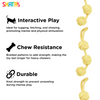 Skatrs 3 Ball Rope Tug Toy for Dogs and Cats (Yellow) Both-Toys Skatrs