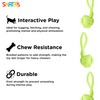 Skatrs Hand Made Knotted Ball with Handle Rope Chew Toy for Cats and Dogs (Neon Green) Both-Toys Skatrs