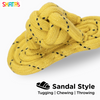 Skatrs Sandal Shaped Hand Made, Durable Rope Chew Toy for Dogs & Cats (Light Yellow) Both-Toys Skatrs