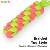 Skatrs Dummy Knotted Rope Chew Toy for Dogs and Cats (Pink/Green) Both-Toys Skatrs