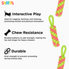 Skatrs Dummy Knotted Rope Chew Toy for Dogs and Cats (Pink/Green) Both-Toys Skatrs