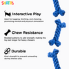 Skatrs Bone Shaped Rope Chew Toy for Dogs and Cats (Royal Blue) Both-Toys Skatrs