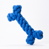 Skatrs Bone Shaped Rope Chew Toy for Dogs and Cats (Royal Blue) Both-Toys Skatrs 15cm