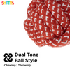 Skatrs Ball Shaped Rope Chew Toy for Cats & Dogs (Red/White) Both-Toys Skatrs