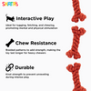 Skatrs Bone Shaped Rope Chew Toy for Dogs and Cats (Red) Both-Toys Skatrs