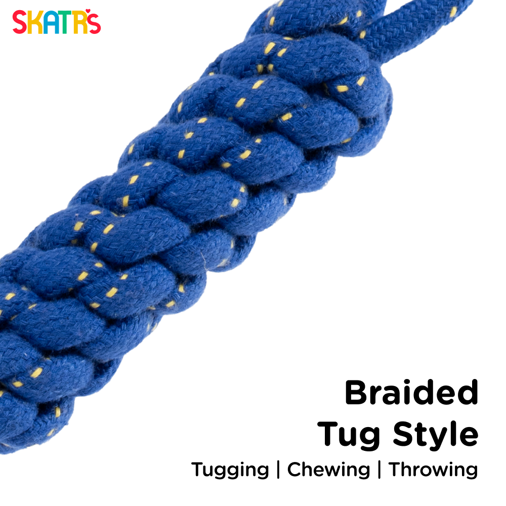 Skatrs Dummy Knotted Rope Chew Toy for Dogs and Cats (Blue) Both-Toys Skatrs
