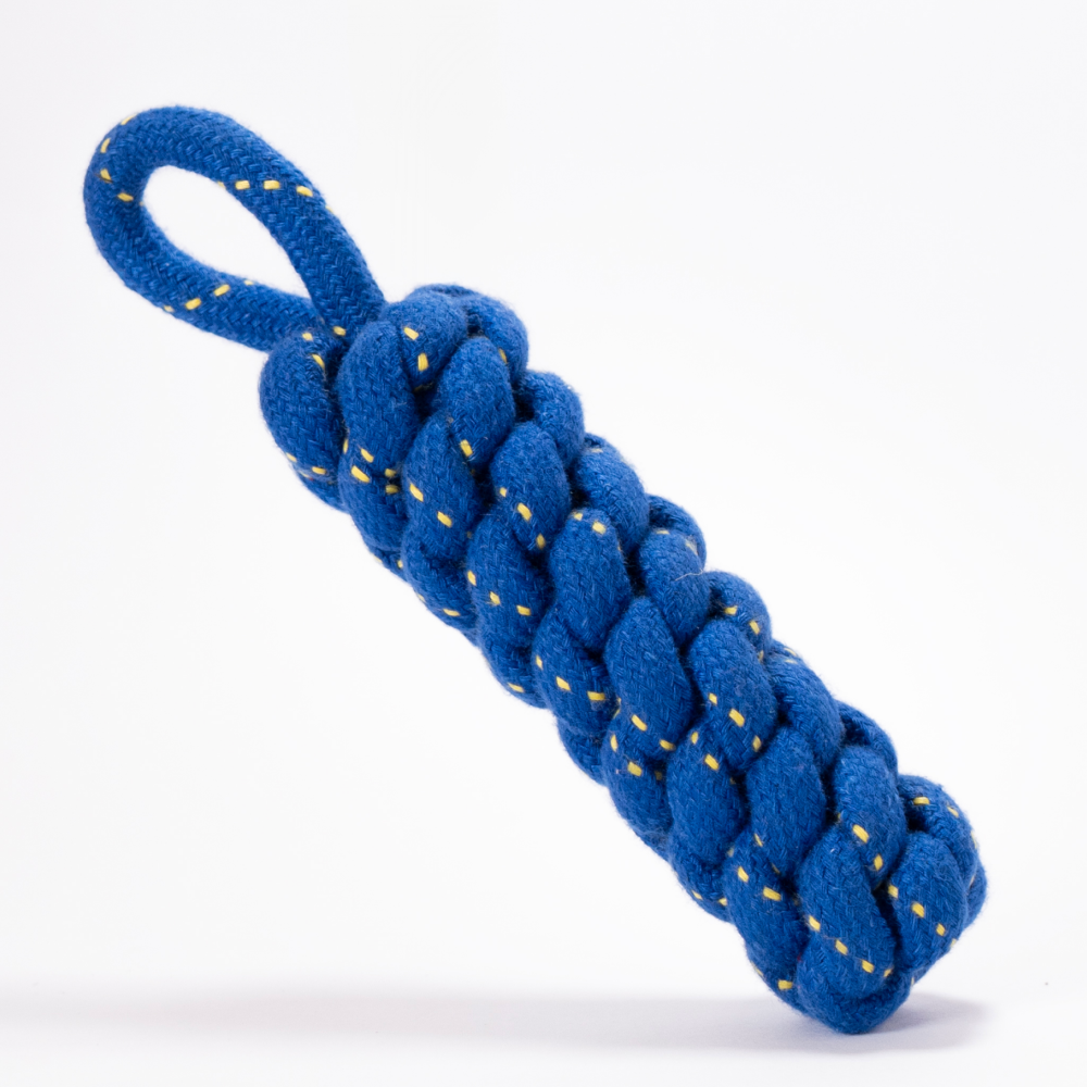 Skatrs Dummy Knotted Rope Chew Toy for Dogs and Cats (Blue) Both-Toys Skatrs 32x6 cm