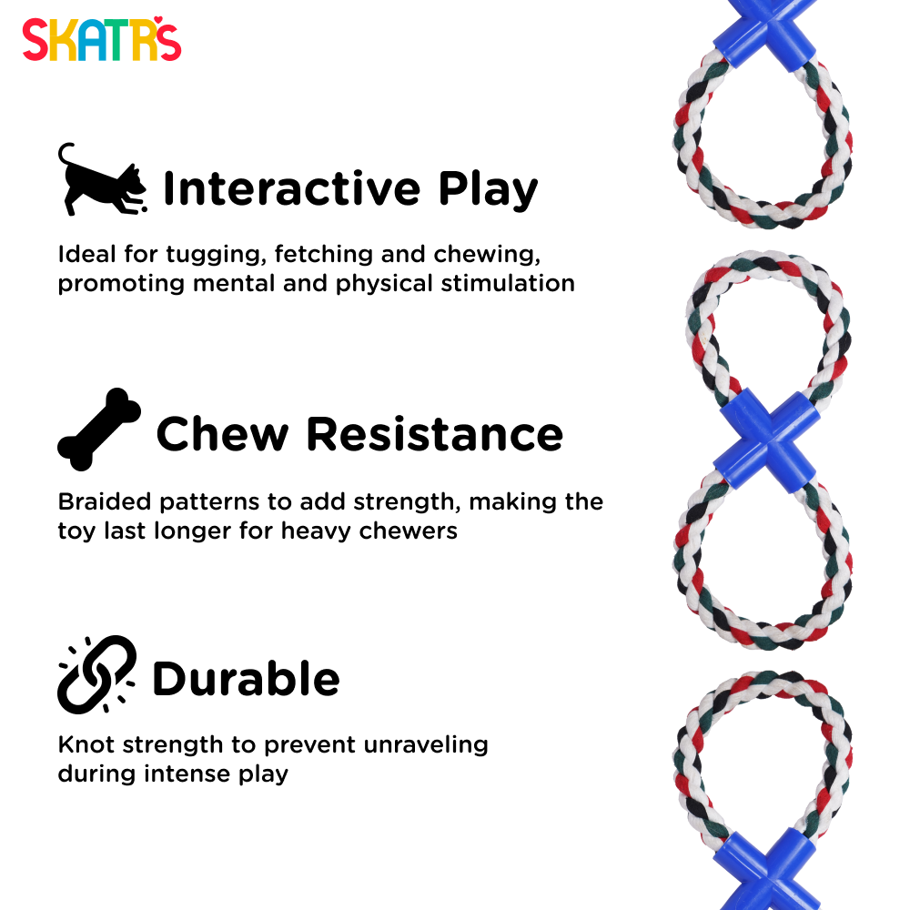 Skatrs Cotton Loop Rope Tug Toy for Dogs and Cats Both-Toys Skatrs