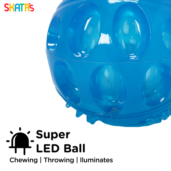 Skatrs Super LED Ball for Dogs and Cats (Blue)