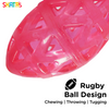Skatrs Rugby Ball Toy for Dogs | Durable, Non-Toxic & Soft Chewing, Training & Bouncing Pet Toy Both-Toys Skatrs