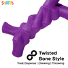 Skatrs Rubber Twisted Bone Toy for Dogs (Purple) Dogs-Toys Skatrs
