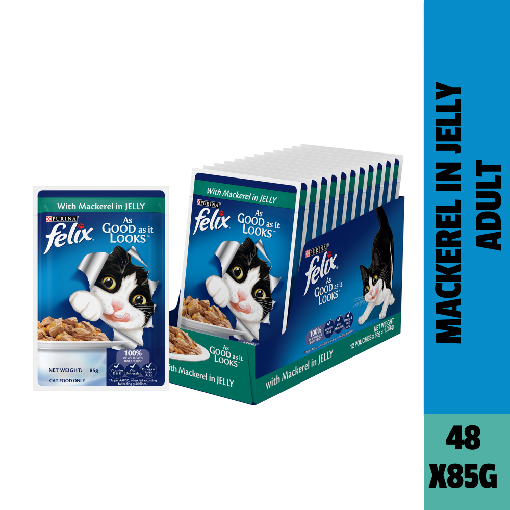 Purina Felix Mackerel with Jelly Adult Cat Wet Food