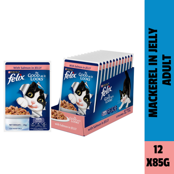 Purina Felix Salmon with Jelly Adult Complete and Balanced Cat Wet Food