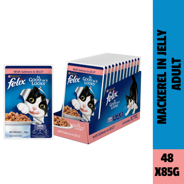 Purina Felix Salmon with Jelly Adult Complete and Balanced Cat Wet Food