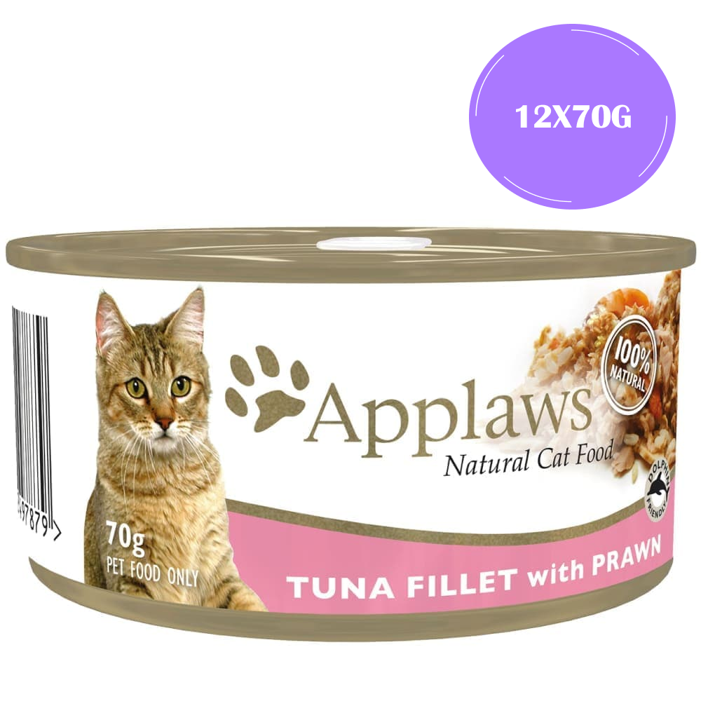 Applaws Tuna Fillet and Prawns Tinned Cat Wet Food (70g)