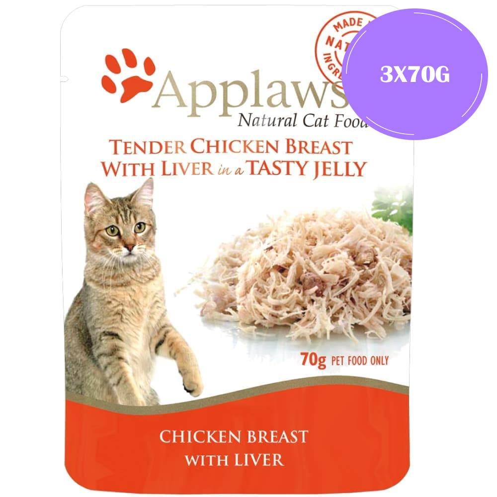 Applaws Chicken Breast with Liver in Tasty Jelly Pouch Cat Wet Food