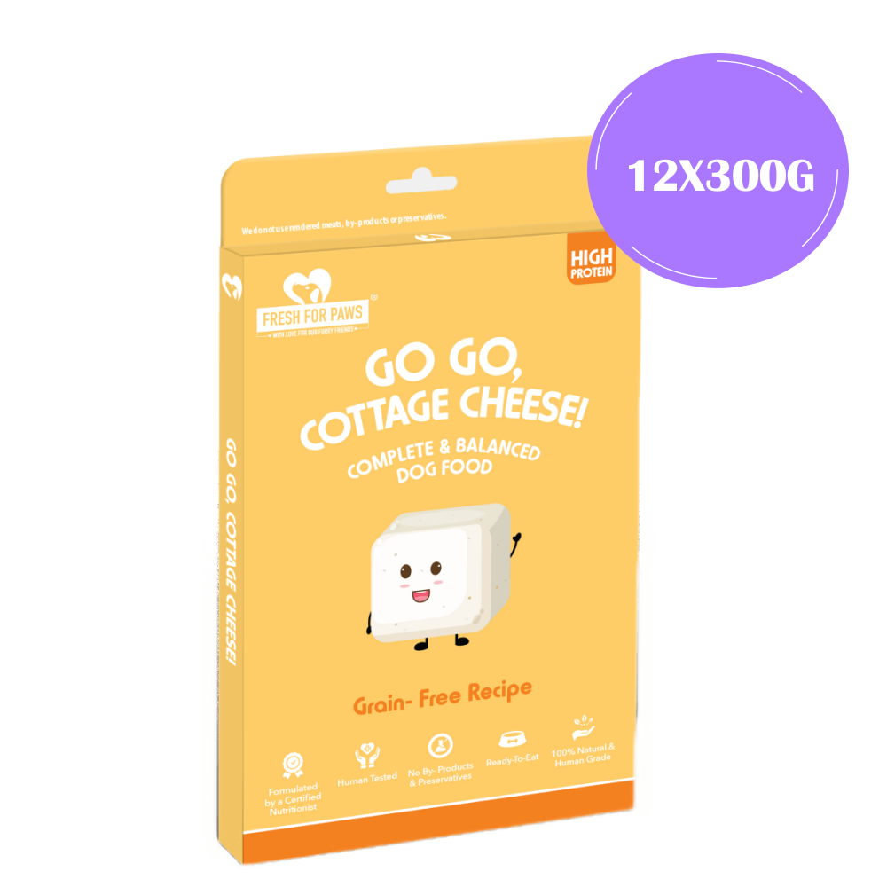 Fresh For Paws Go Go Cottage Cheese Dog Wet Food (300g) Dogs-Fresh Food Fresh For Paws 12x300g