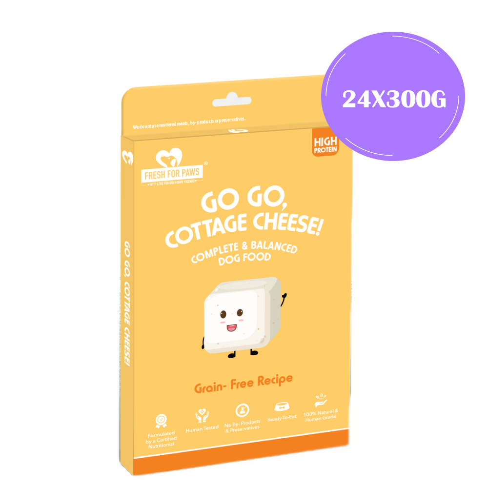 Fresh For Paws Go Go Cottage Cheese Dog Wet Food (300g) Dogs-Fresh Food Fresh For Paws 24x300g