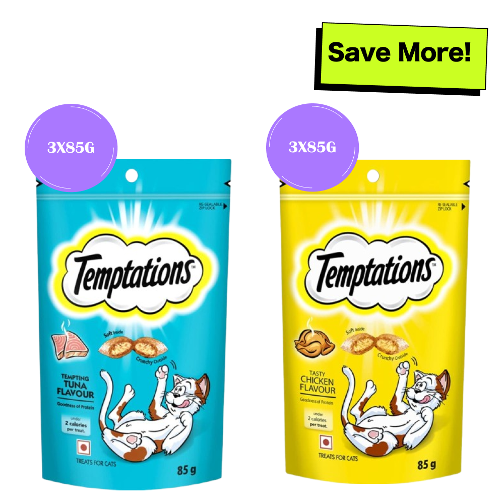 Temptations Tempting Tuna and Tasty Chicken Flavor Cat Treats Combo