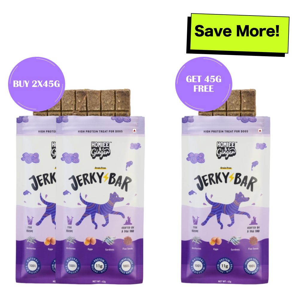 Homiee & Ginger Grain Free Fish Jerky Bar Dog Treats (Buy 2 Get 1 Free) Dog Treats + Others Homiee & Ginger