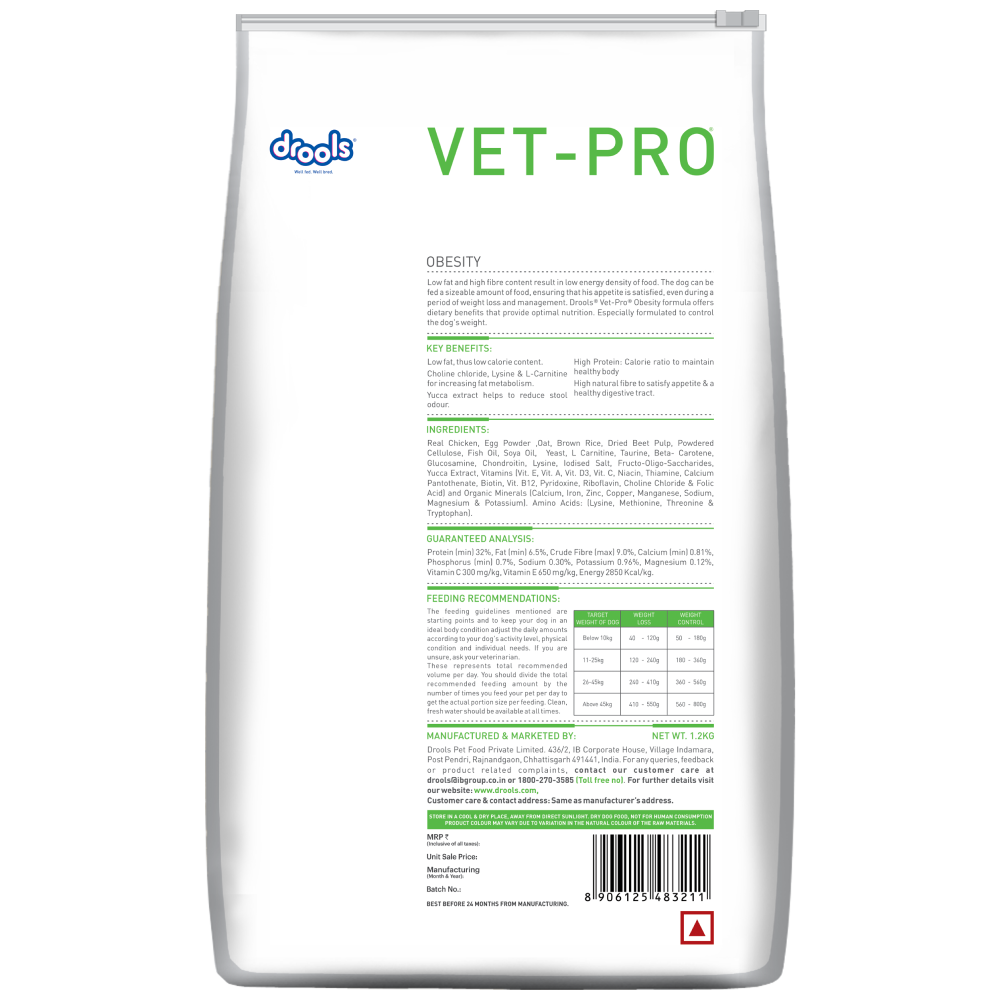 Drools VET PRO Obesity Adult Dog Dry Food