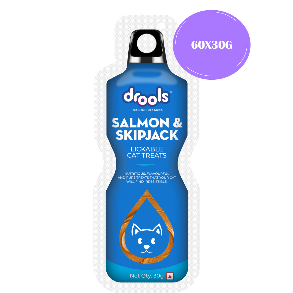 Drools Salmon & Skipjack Creamy Lickable Cat Treats Cats-Treats & Others Drools 60x30g
