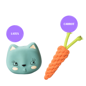 Skatrs Latex Squeaky Miss Cat Toy for Dogs and Cats (Green)