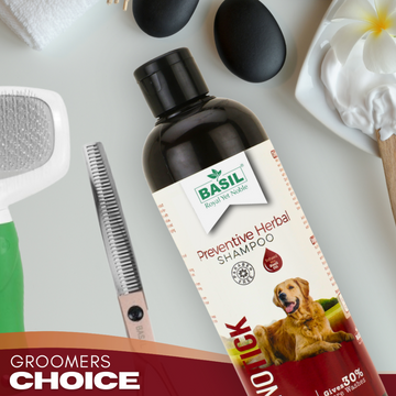 Basil Herbal No Ticks Dog Shampoo