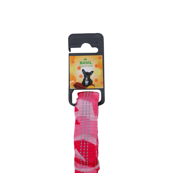 Basil Shock Absorbing Stretch Leash for Dogs (Pink)