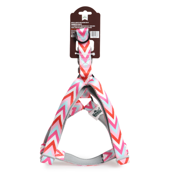 Basil Printed Adjustable Harness for Dogs (Pink)