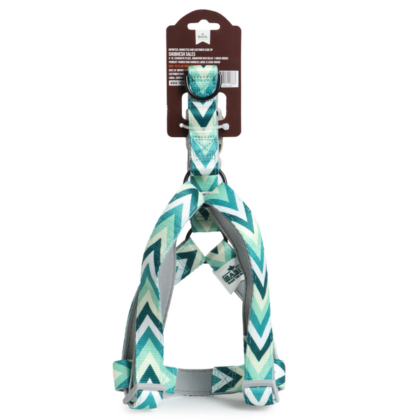 Basil Printed Adjustable Harness for Dogs (Green)