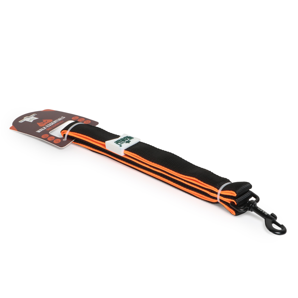 Basil Nylon Padded Leash for Dogs (Black) Dogs-Collar, Leashes, harnesses Basil