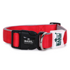 Basil Nylon Padded Collar for Dogs (Red) Dogs-Collar, Leashes, harnesses Basil