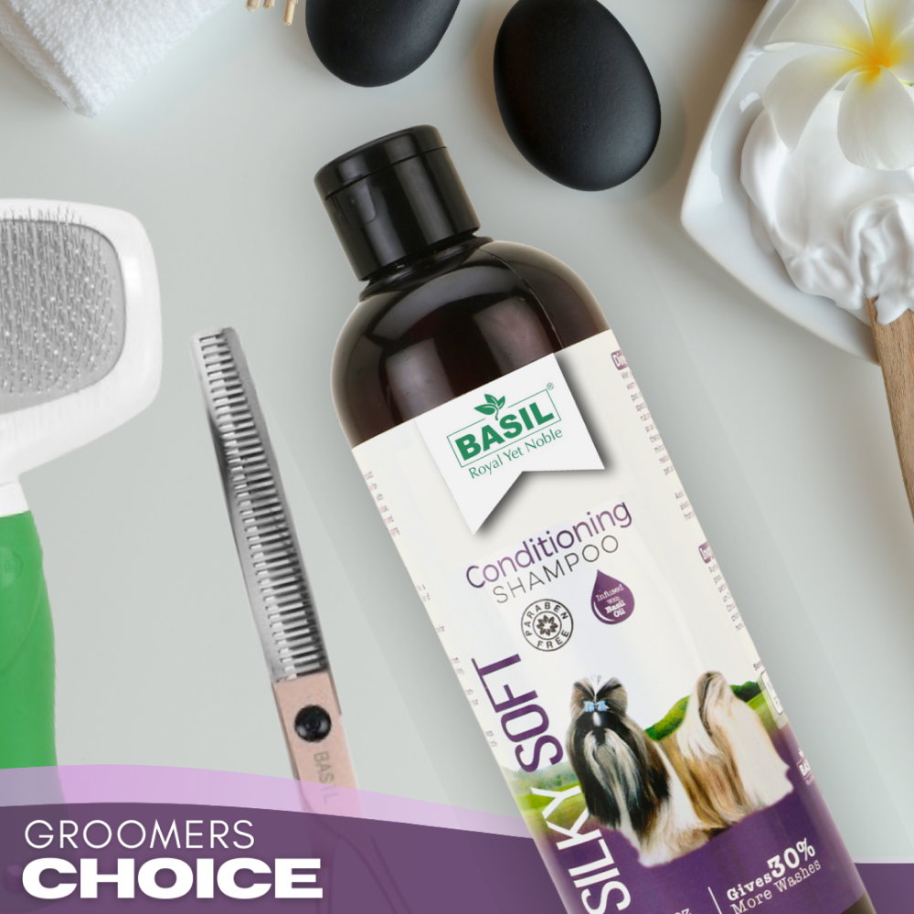 Basil Silky Soft Conditioning Dog Shampoo Dogs-Grooming Supplies Basil