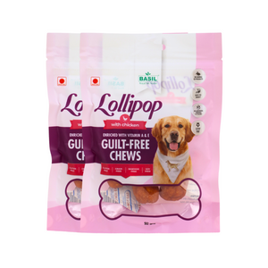 Basil Lollipop with Chicken Dog Chew Treat