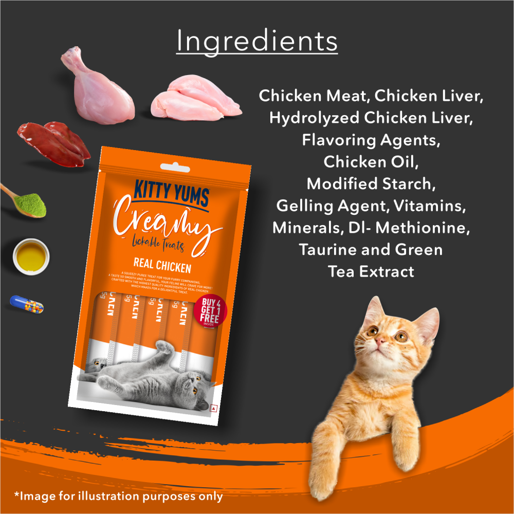 Kitty Yums Real Chicken Creamy Cat Treats