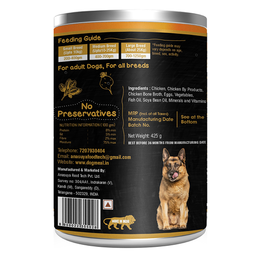 Dog Meal Chicken and Sweet Potato Dog Wet Food Dogs-Wet Food Dog Meal