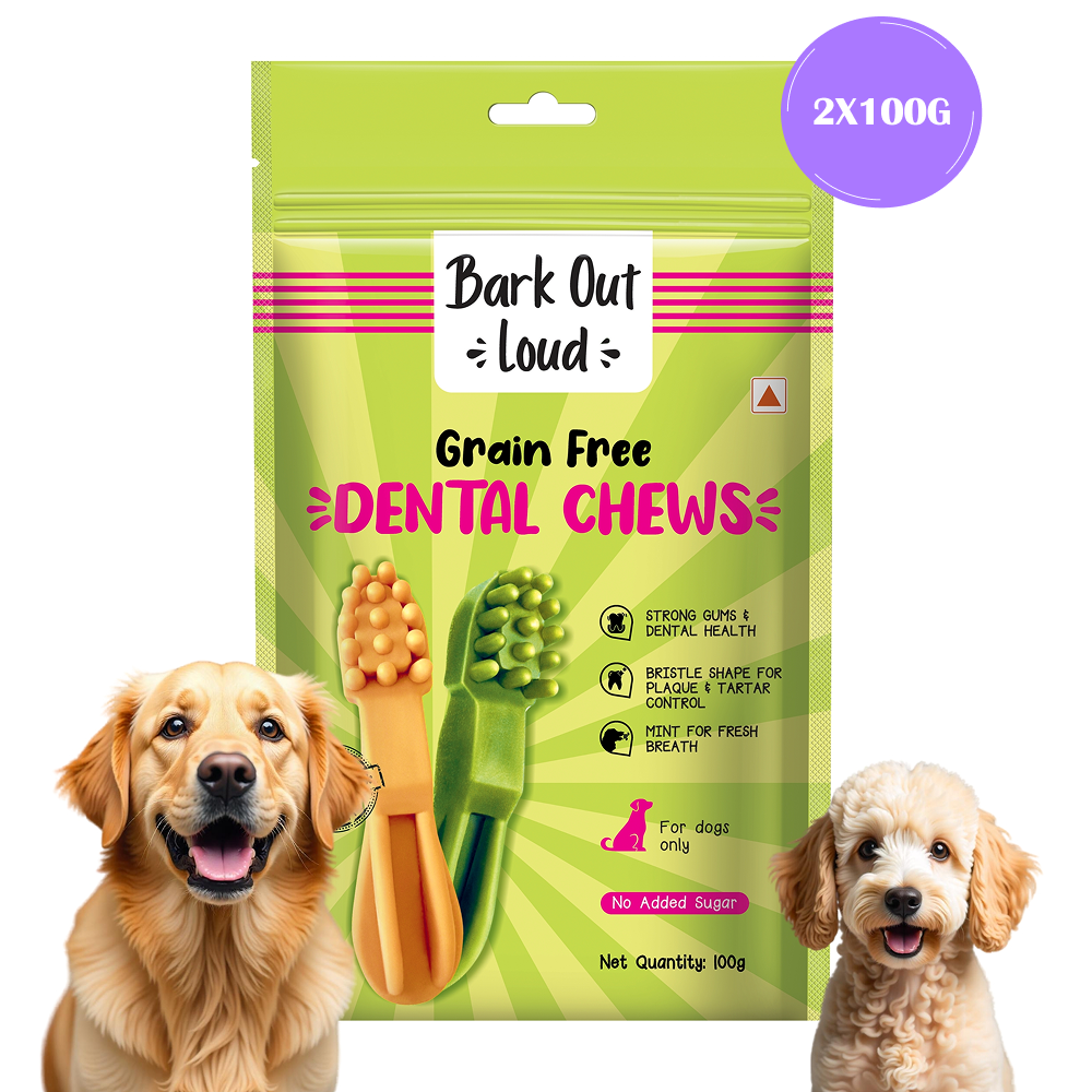 Bark Out Loud by Vivaldis Grain Free Chicken Dental Chews Dog Treats Dog Treats + Others Bark Out Loud 2x100g