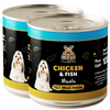 Dog Meal Chicken and Fish Meals Dog Wet Food Dogs-Wet Food Dog Meal 2x200g