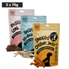 Floof & Co Roasted Lamb, Smoked Chicken and Snappy Sardine Dog Treats Combo Dog Treats + Others Floof & Co 3x70g