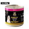 Dog Meal Cheesy Chicken and Chicken & Egg Meals Dog Wet Food Combo Dogs-Wet Food Dog Meal 4x200g