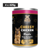 Dog Meal Cheesy Chicken and Chicken & Egg Meals Dog Wet Food Combo Dogs-Wet Food Dog Meal 4x425g