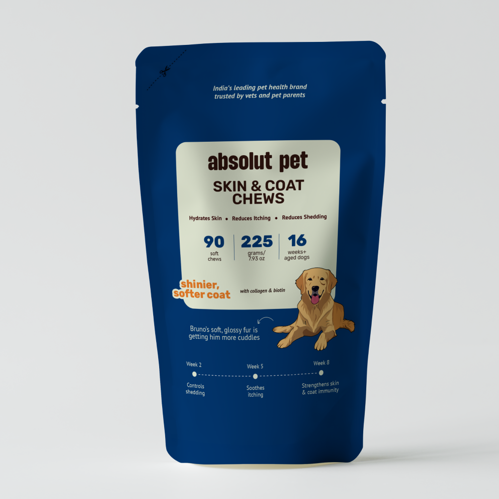 Absolut Pet Skin & Coat with Collagen and Biotin Dog Supplements Dogs-Health & Wellness Absolut Pet 90pcs