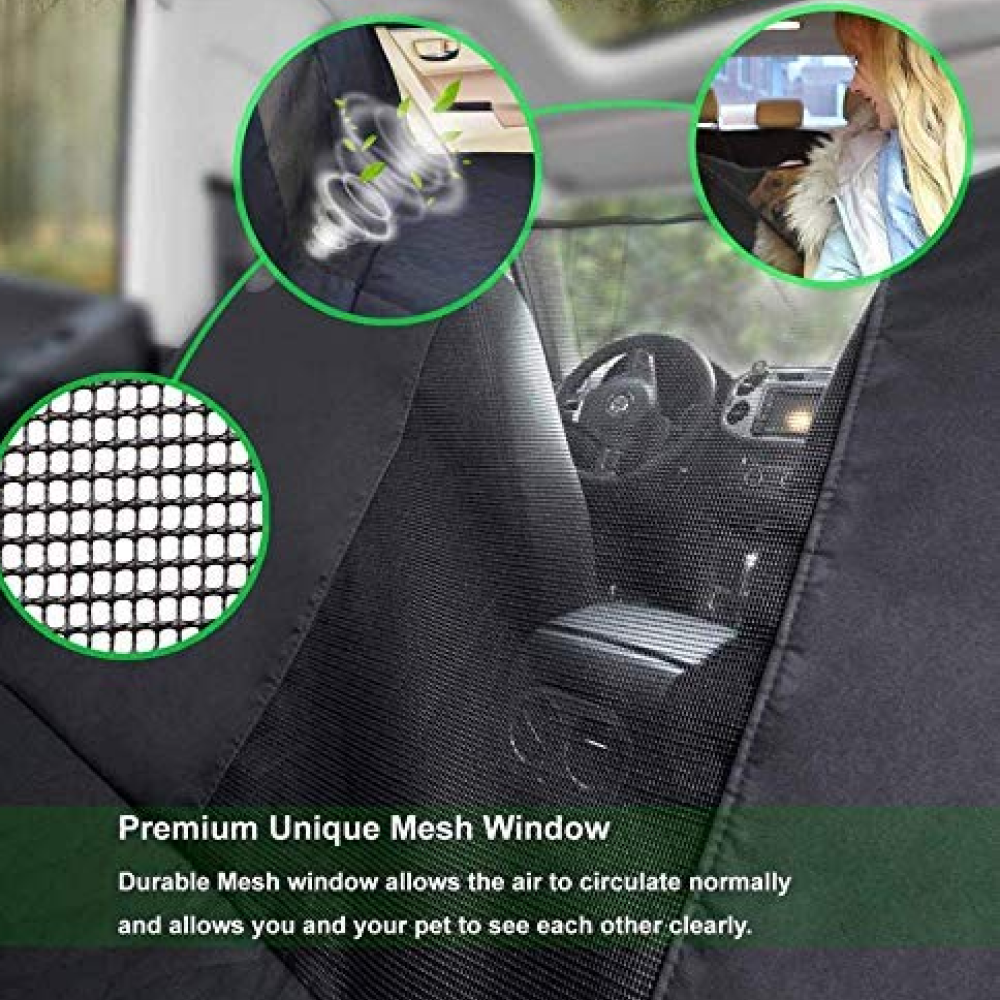 Fluffy's Kozi Pet Hatchback Car Seat Cover for Dogs and Cats (Black) Both-Bedding, Mats & Travel Supplies Fluffy's